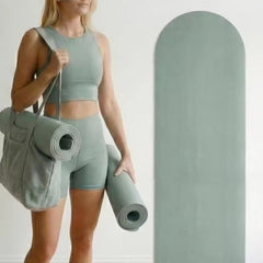 Mercury-6mm Oval Shape TPE Pilates Mat with Knee Support Non Slip Sweat Resistant Carrying Strap for Premium Pilates Studios